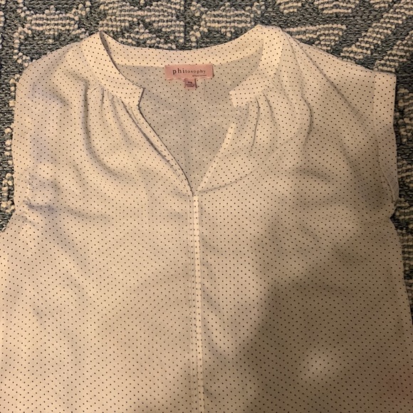 Philosophy blouse, White polka dot, Extra Small, Brand new condition - Picture 3 of 3